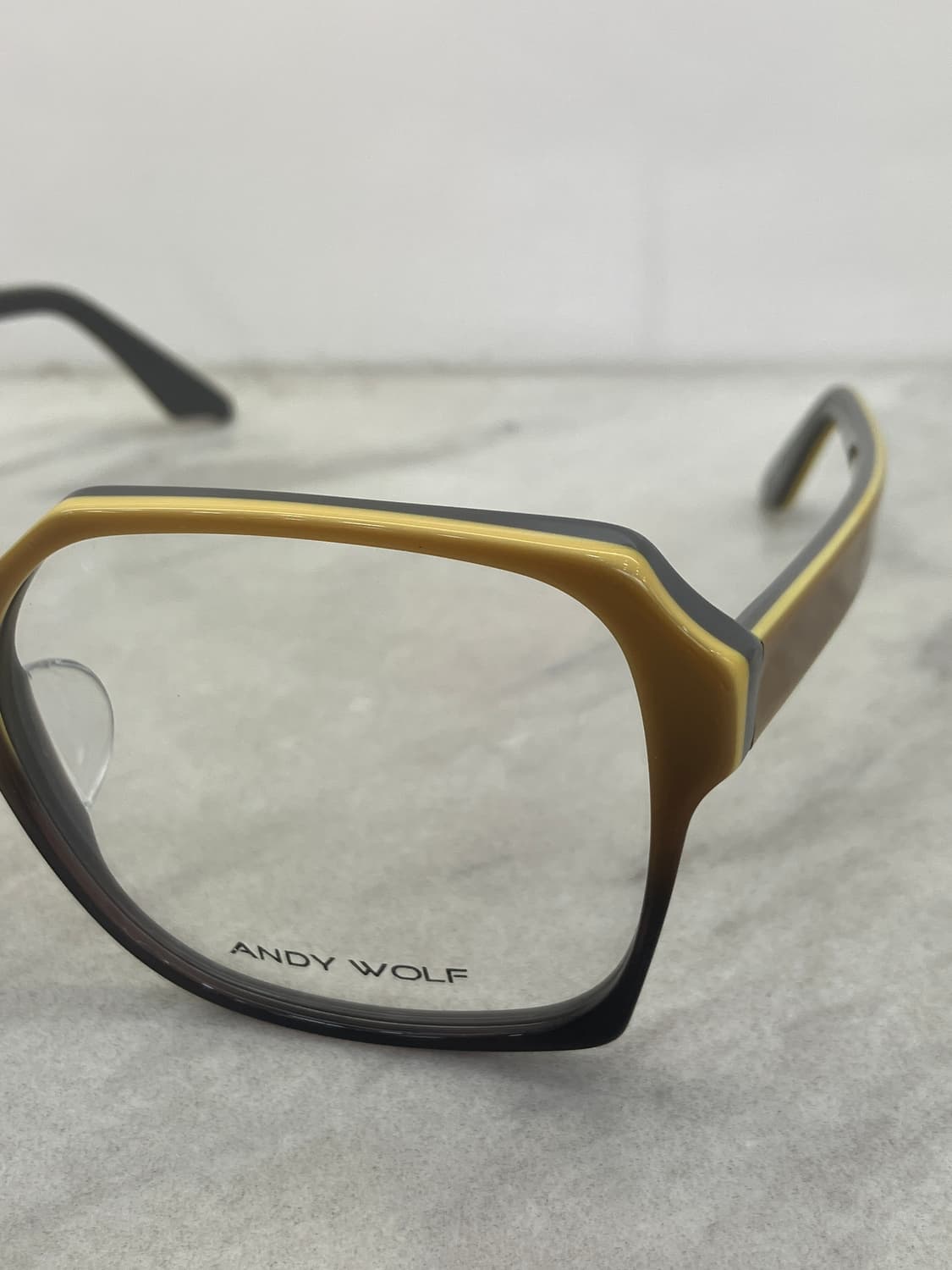 앤디 울프 Andy wolf 앤틱 모카옐로우 스퀘어 뿔테 안경 상품이미지5