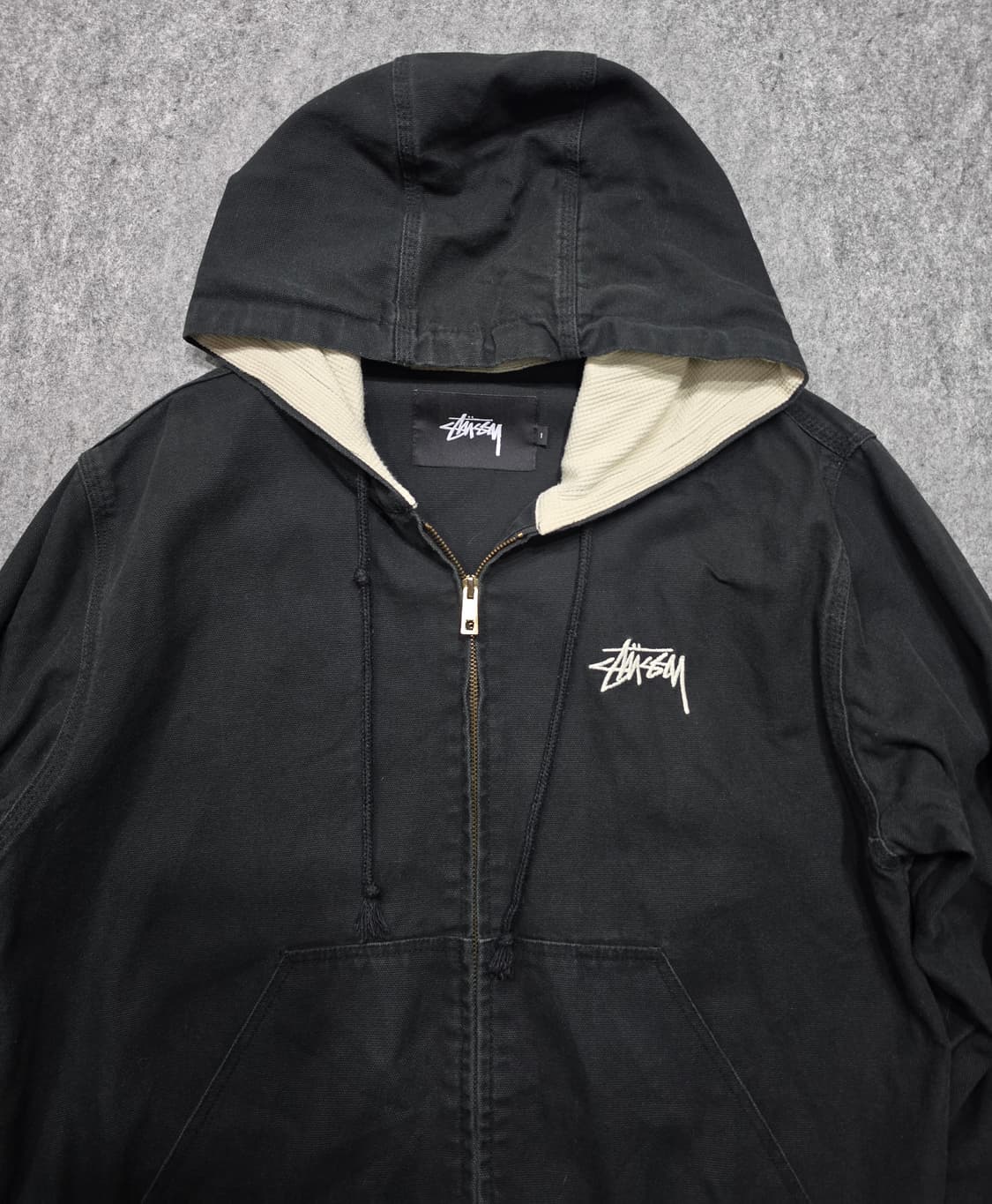 스투시 스탁로고 액티브 워크웨어 후드집업 자켓 1사이즈 상품이미지4