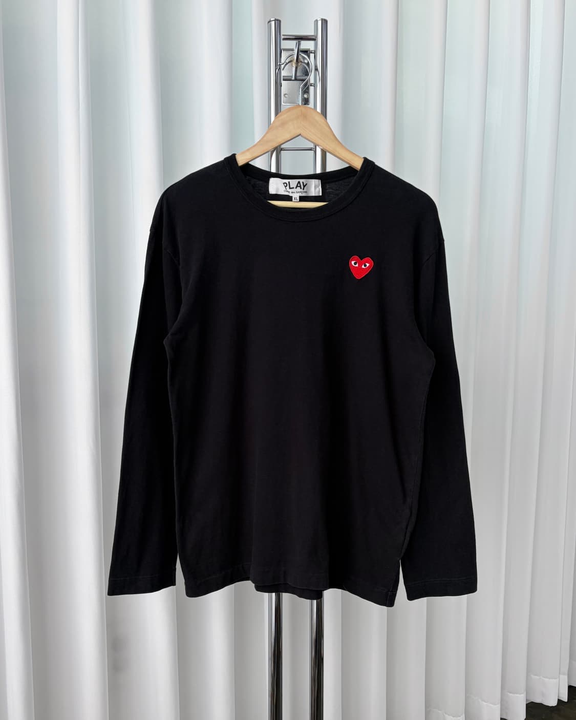 [XL]꼼데가르송 레드 하트 와펜 롱 슬리브 상품이미지2
