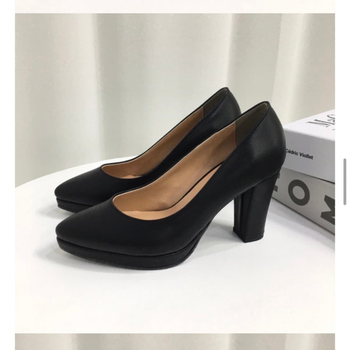 국산 스틸레토 가보시 통굽 펌프스 힐 상품이미지3