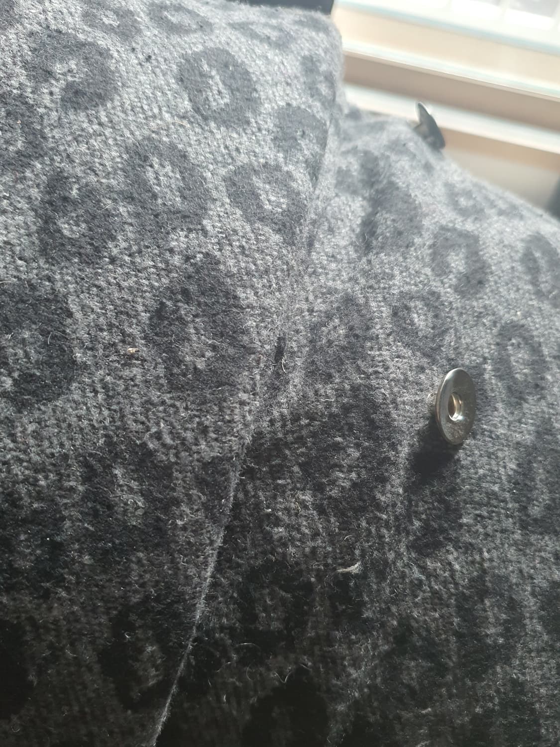 [갸루] 레오파드 퍼 카라 더블 코트 겨울외투 상품이미지7