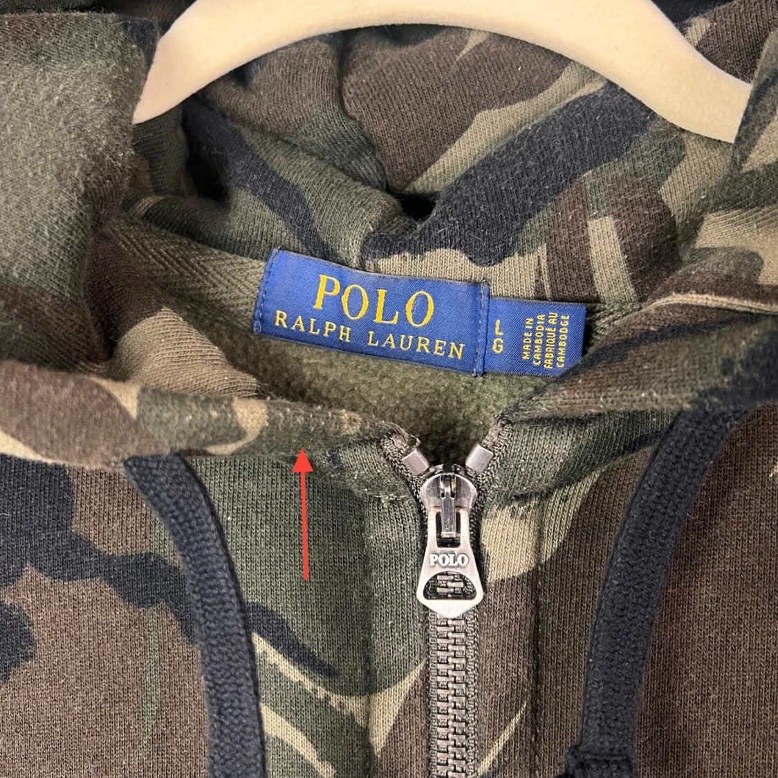 폴로 랄프로렌 카모 플라쥬 후드집업 상품이미지3