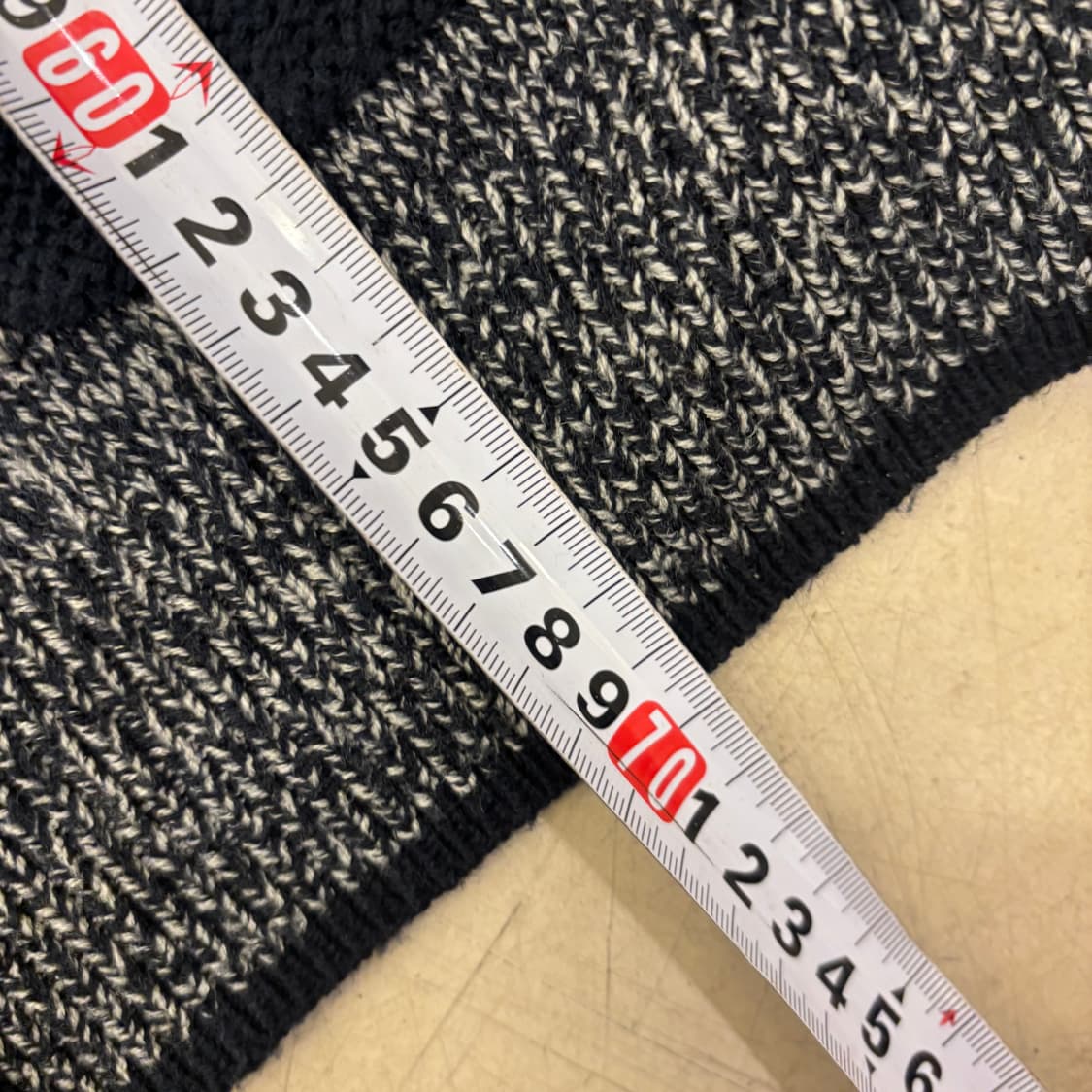 빈티지 엘보 패치 패턴 니트집업 상품이미지3