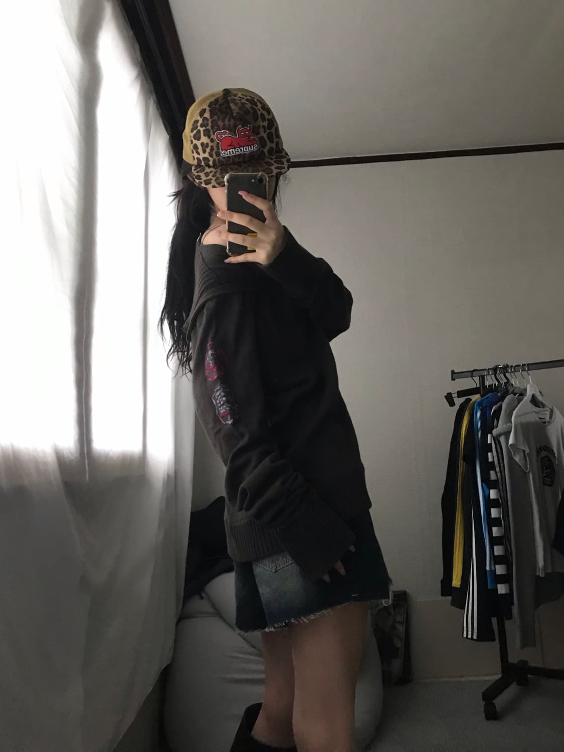 디젤 카키 패치디테일 니트집업 상품이미지6