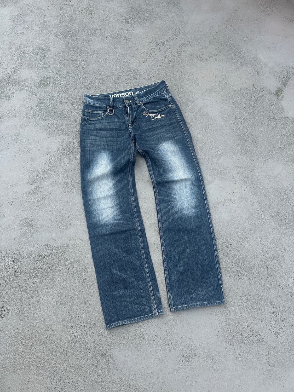 Vanson 엉덩이 스컬 자수 패치 데님팬츠 상품이미지2