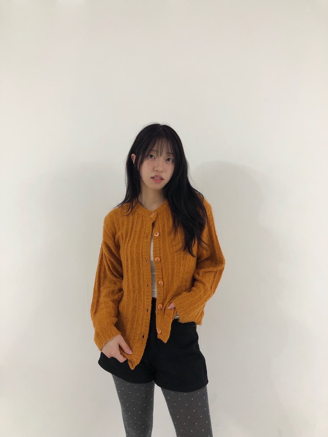 Orange Line Accent Soft Cardigan 상품이미지4