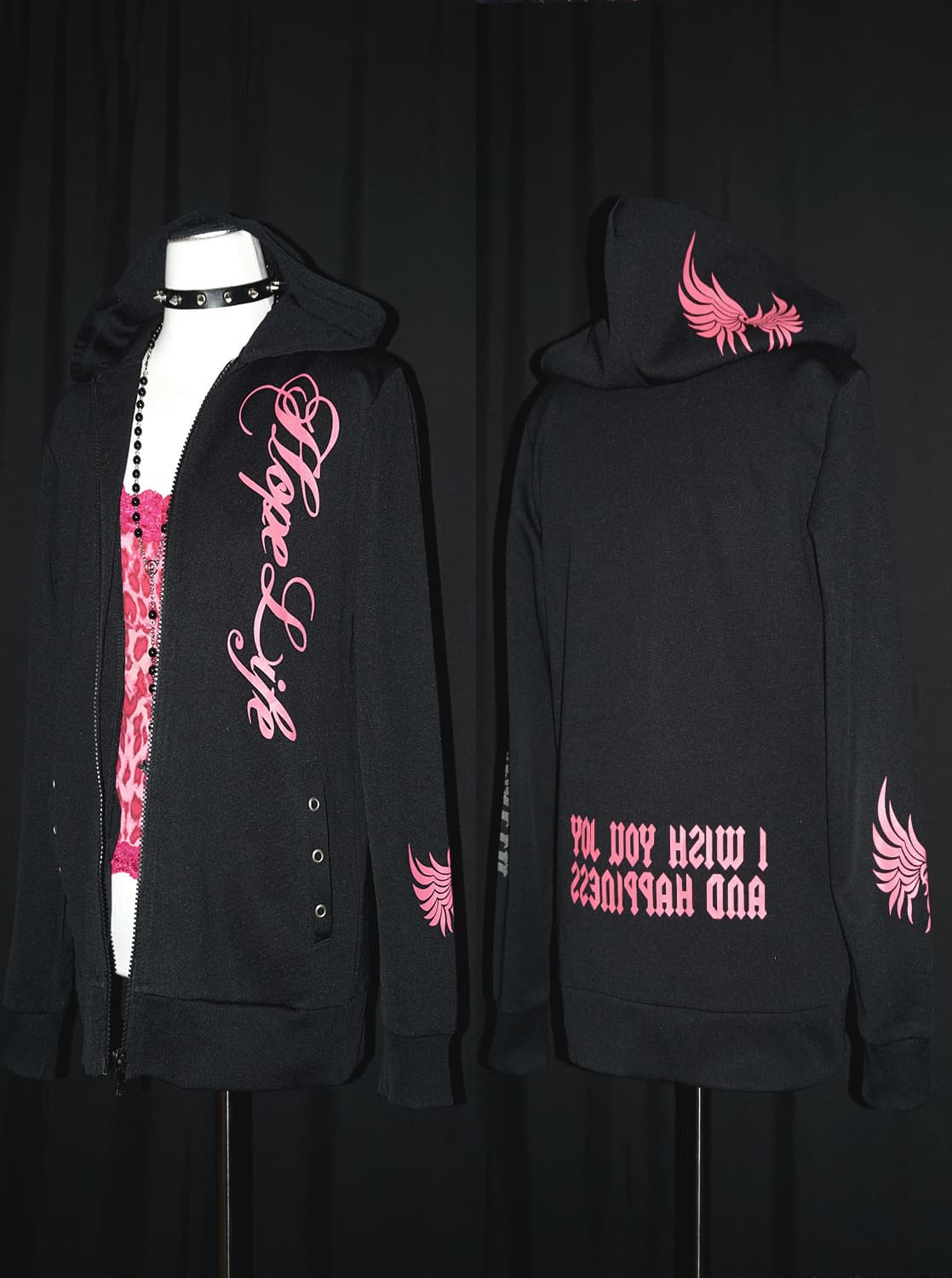(spinash) y2k kitsch graphic zip-up  상품이미지1