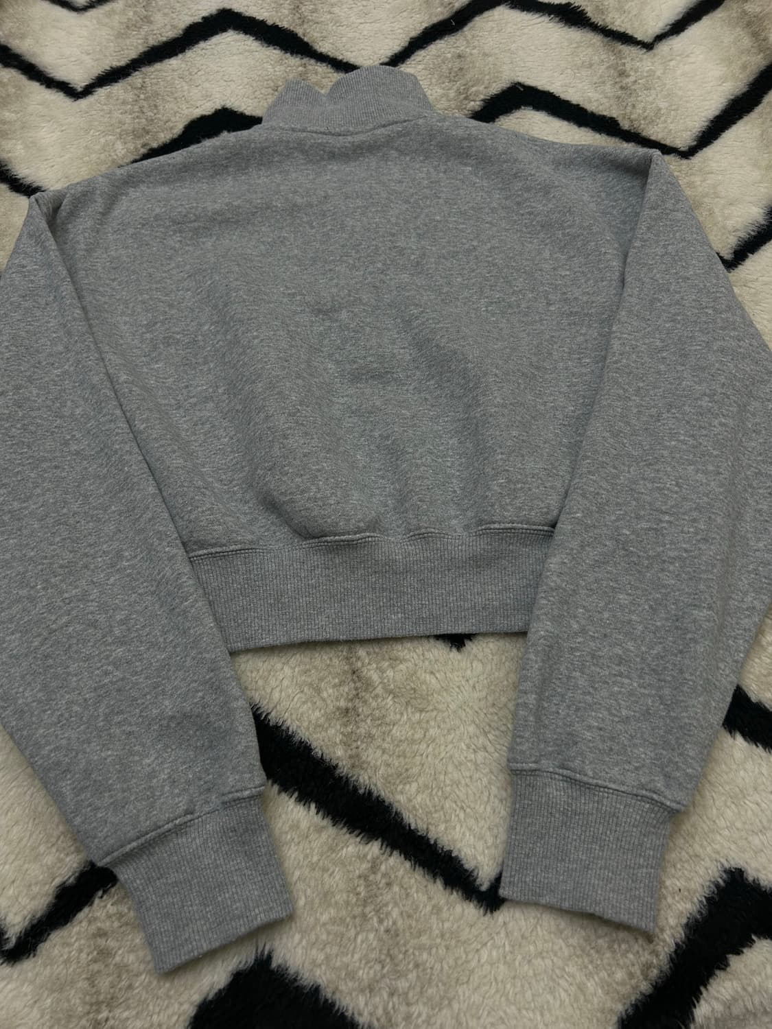 [XS]나이키 스우시 반집업 크롭 맨투맨/그레이/기모 상품이미지5