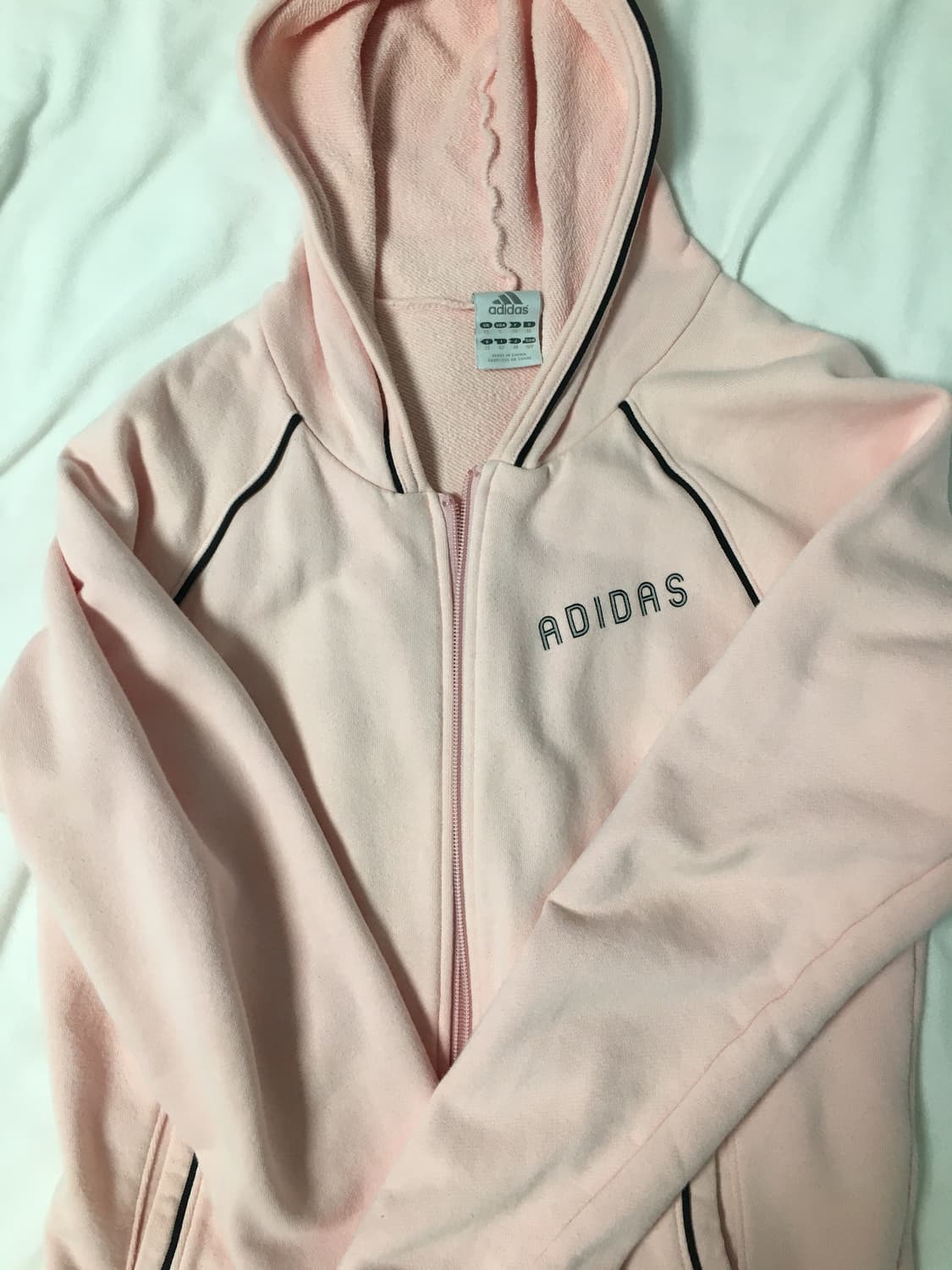 아디다스 딸기우유 연핑크 후드집업 상품이미지5