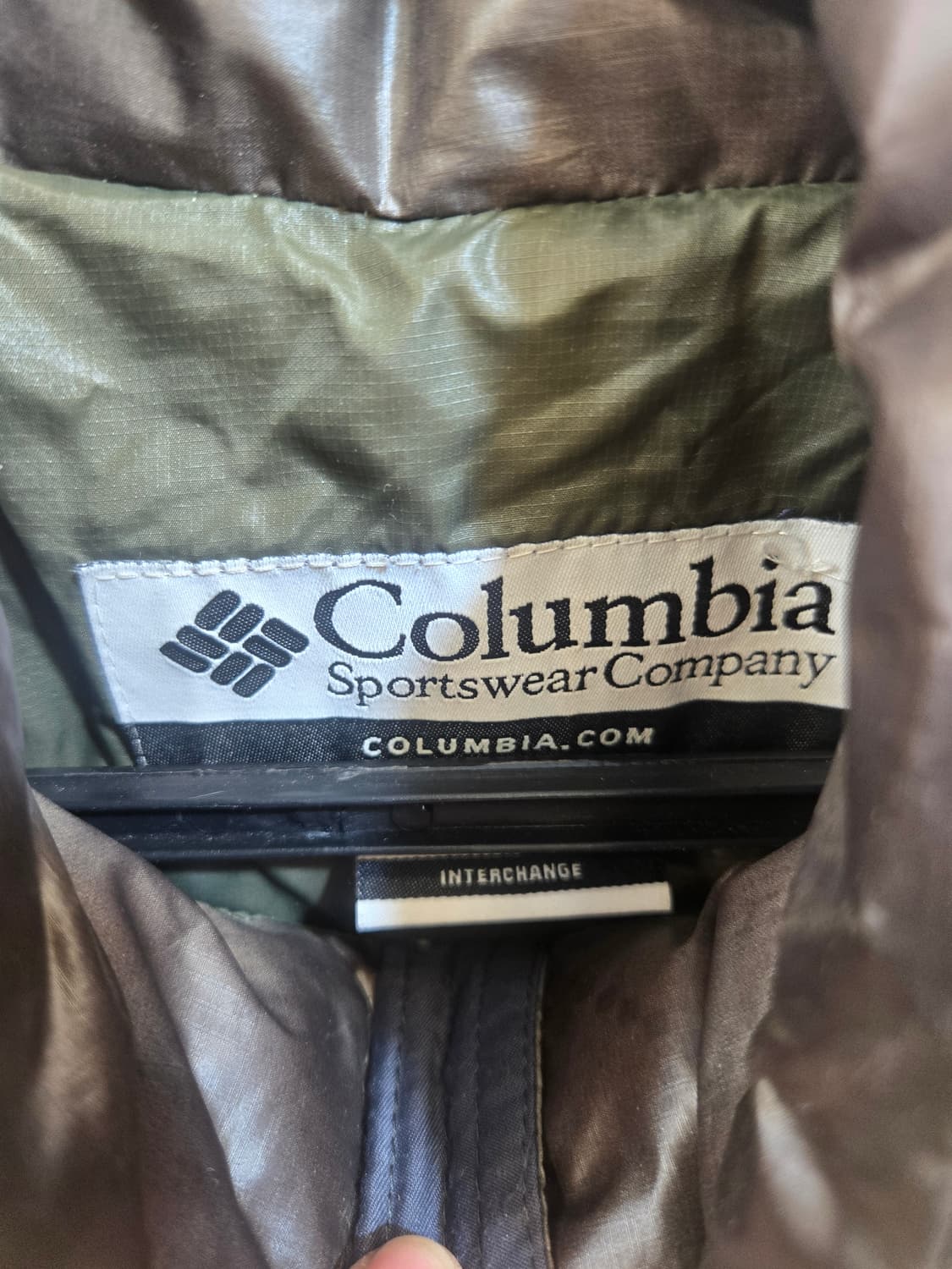 컬럼비아 구스다운 경량 패딩 M 옐로우 그라데이션 상품이미지8