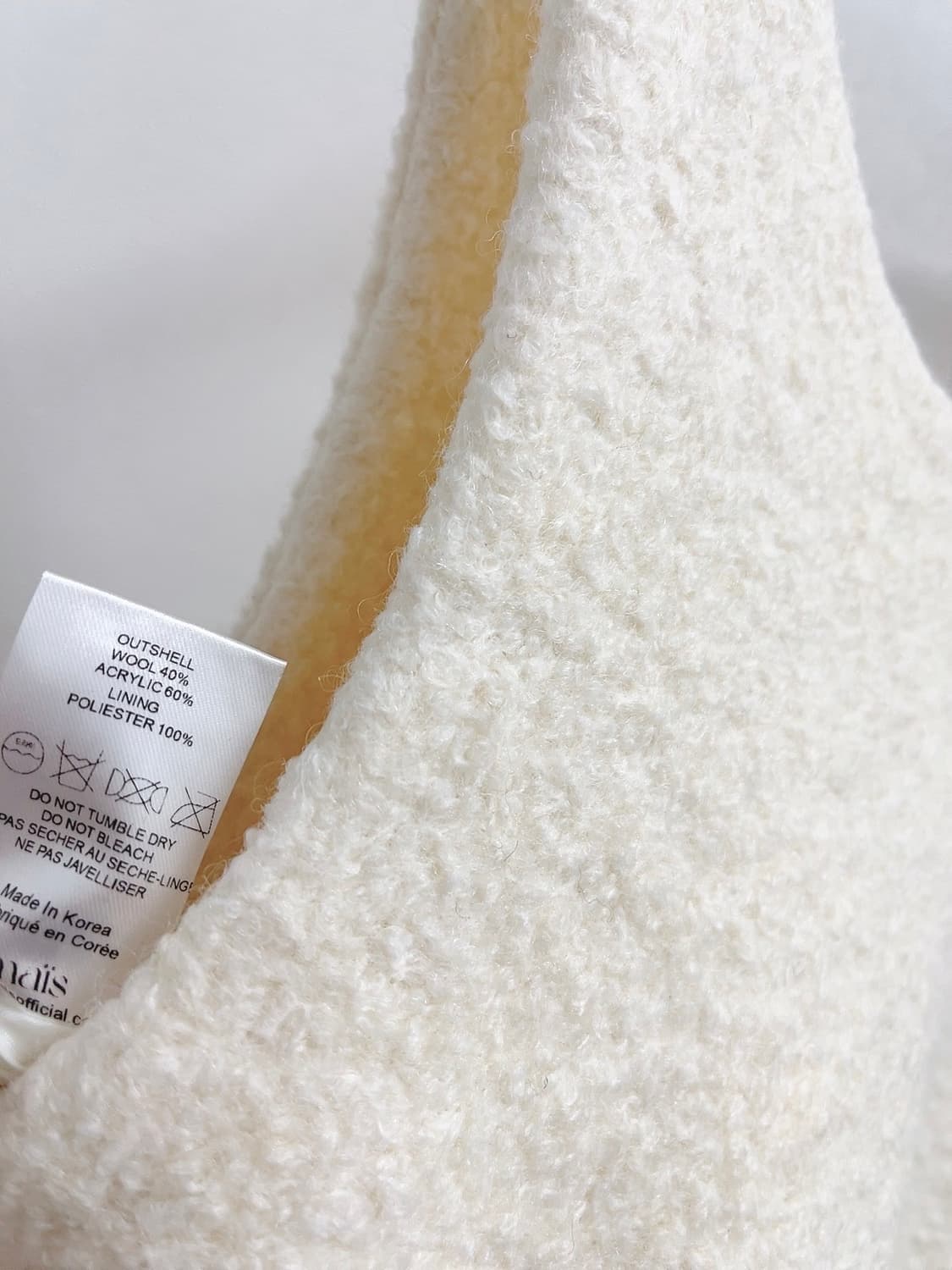 마이스 크림 부클 원피스 상품이미지6