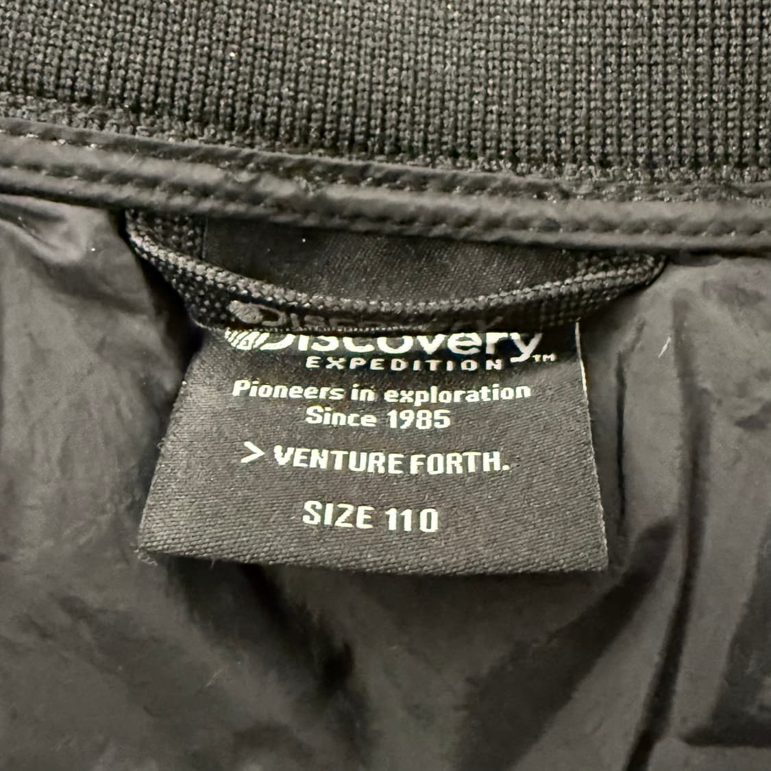[정품/110] 디스커버리 블랙 숏패딩 점퍼 경량패딩 b15 상품이미지5