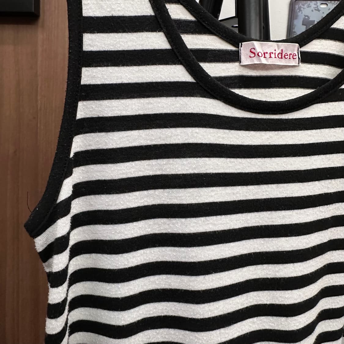 Striped Lace Detail Sleeveless Top 상품이미지5