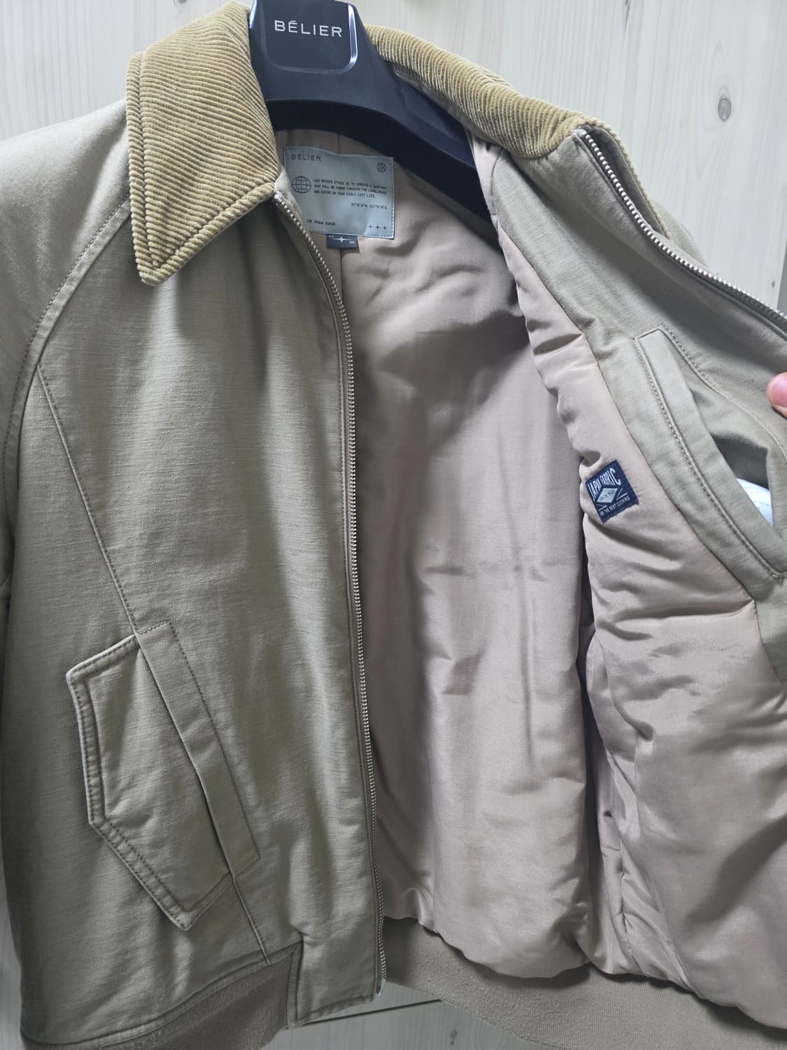 벨리에 네오 시티 플라이트 자켓 베이지  상품이미지2