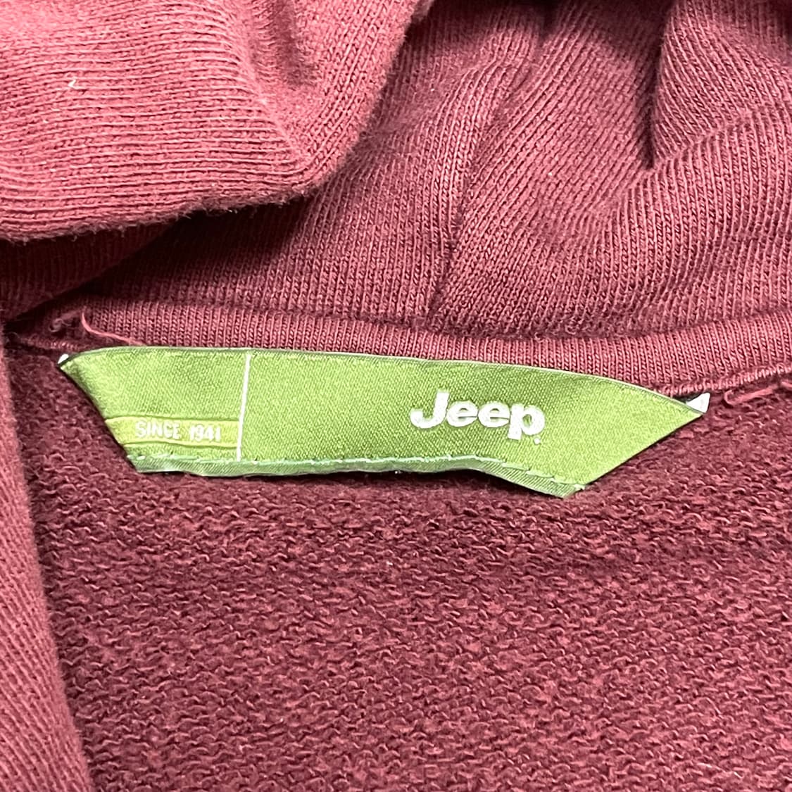 지프 스펠로고 버건디 후드티셔츠 여성L 상품이미지3