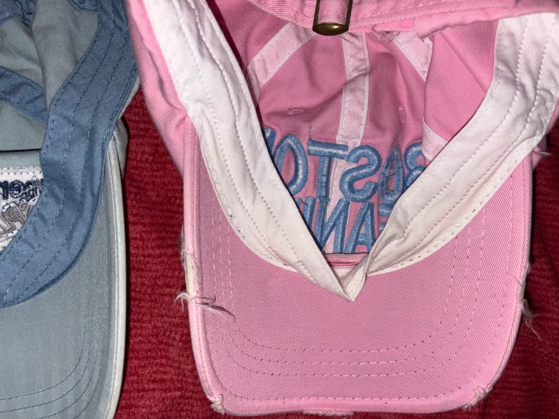 y2k깔 모리걸 아메리칸 빈티지 보스턴 슈팅스타 딸기우유맛 볼캡 모자 상품이미지7