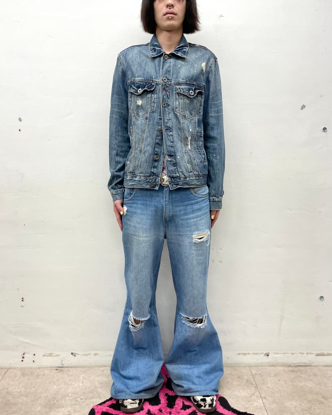 American flag washing denim jacket 상품이미지5