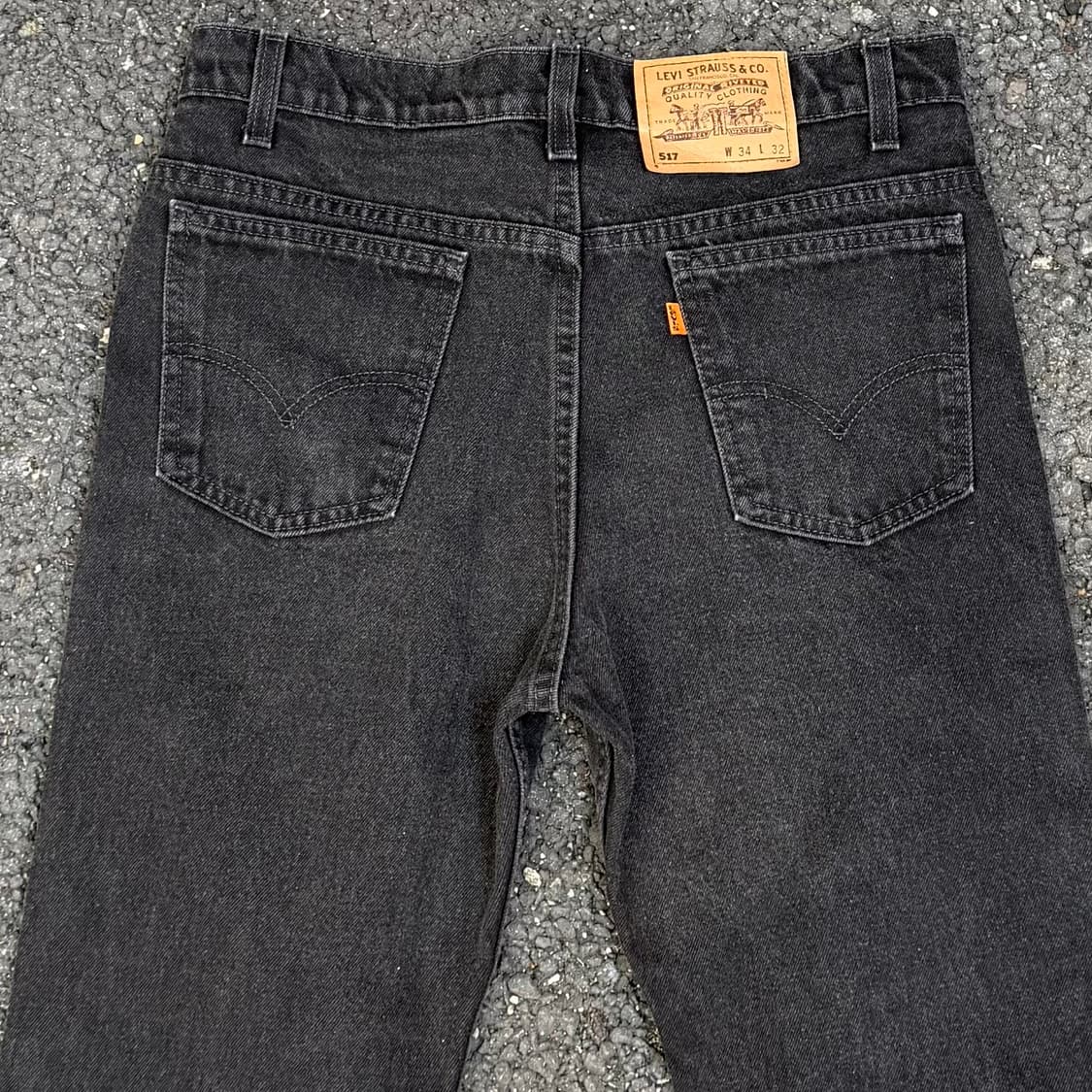 90s USA 빈티지 리바이스 517 블랙 흑청 상품이미지6