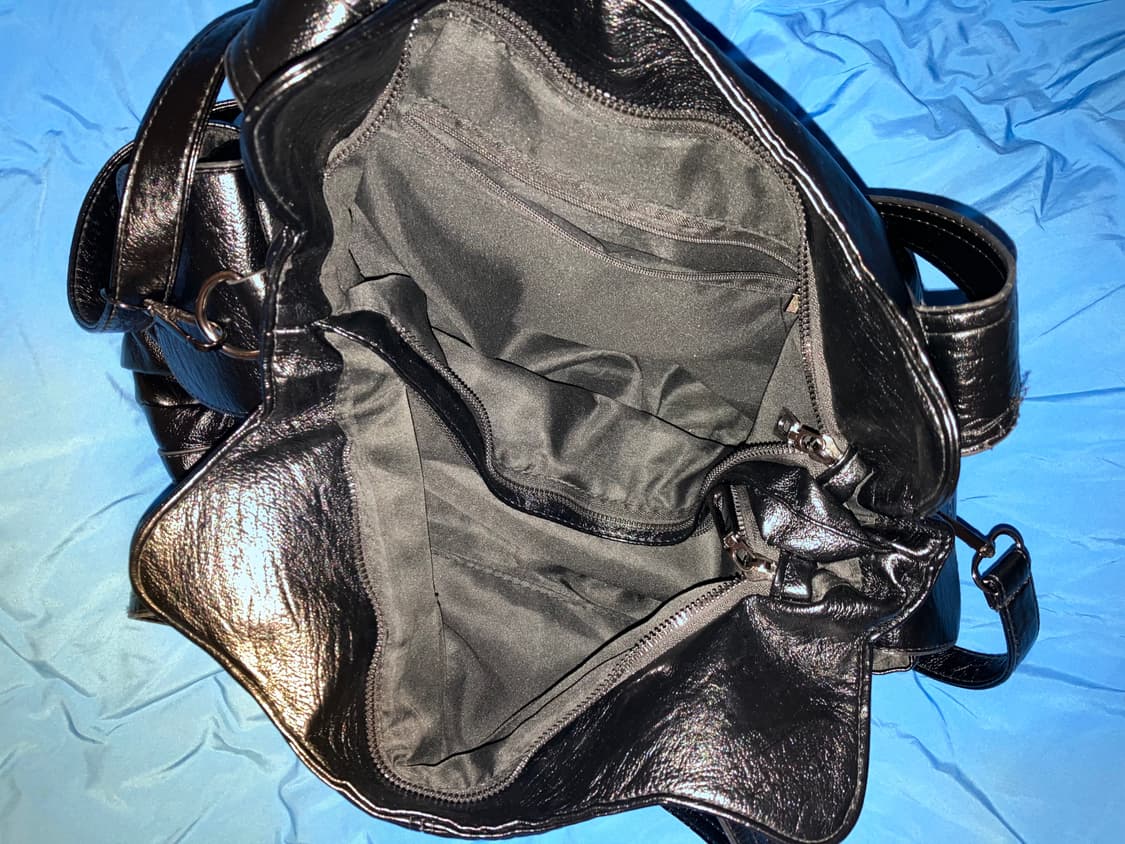 블랙 레더 숄더백 Black Leather Shoulder Bag 상품이미지3