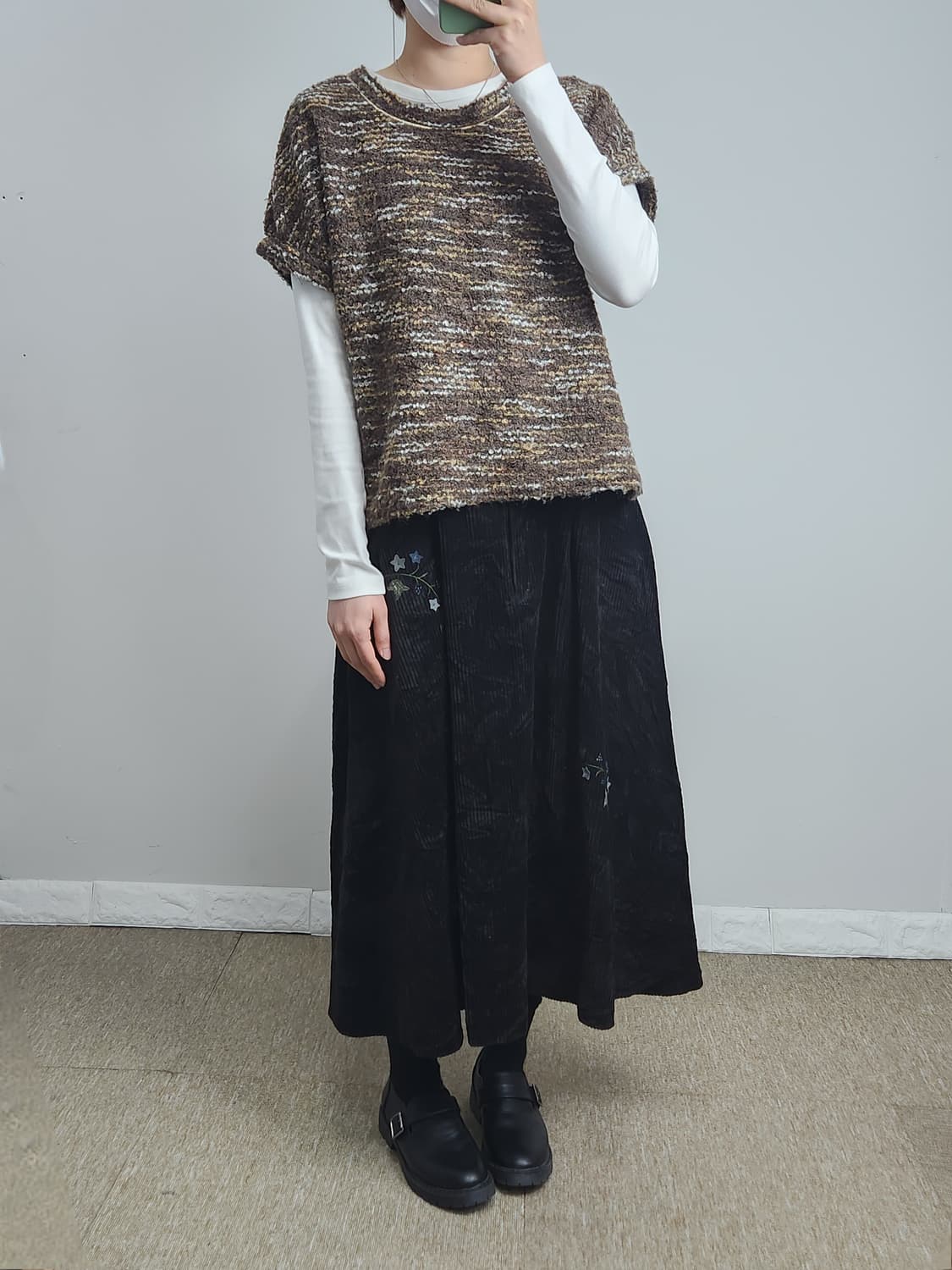 반소매 믹스 니트 상품이미지3