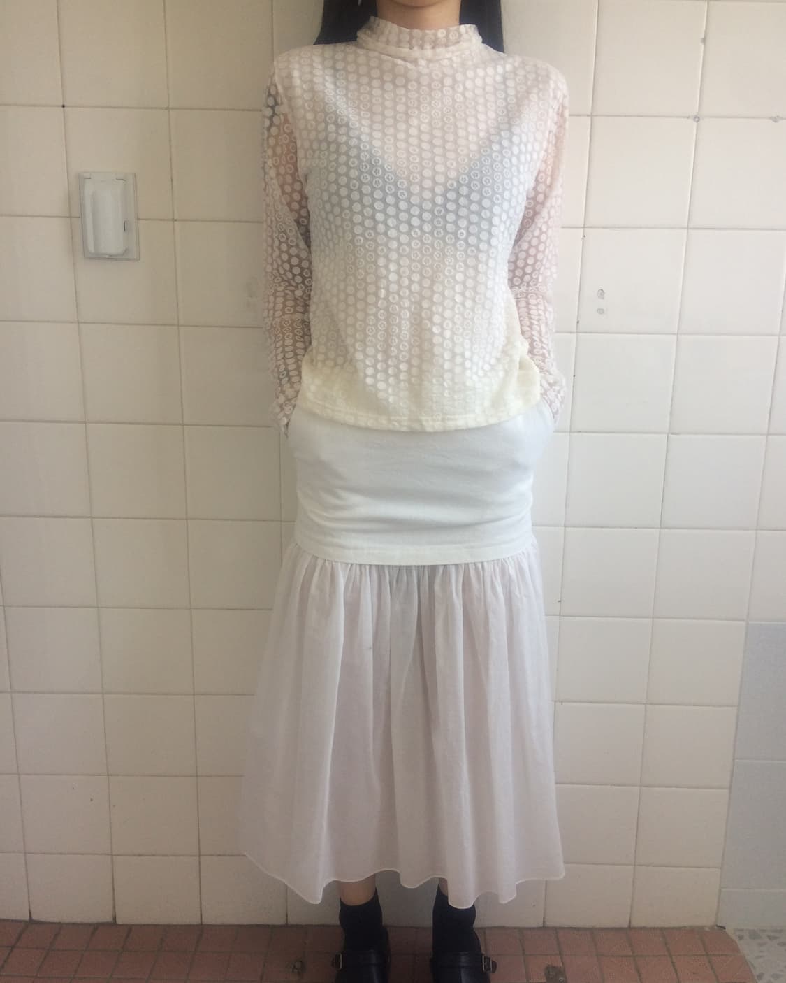 Layered point long skirt 상품이미지4