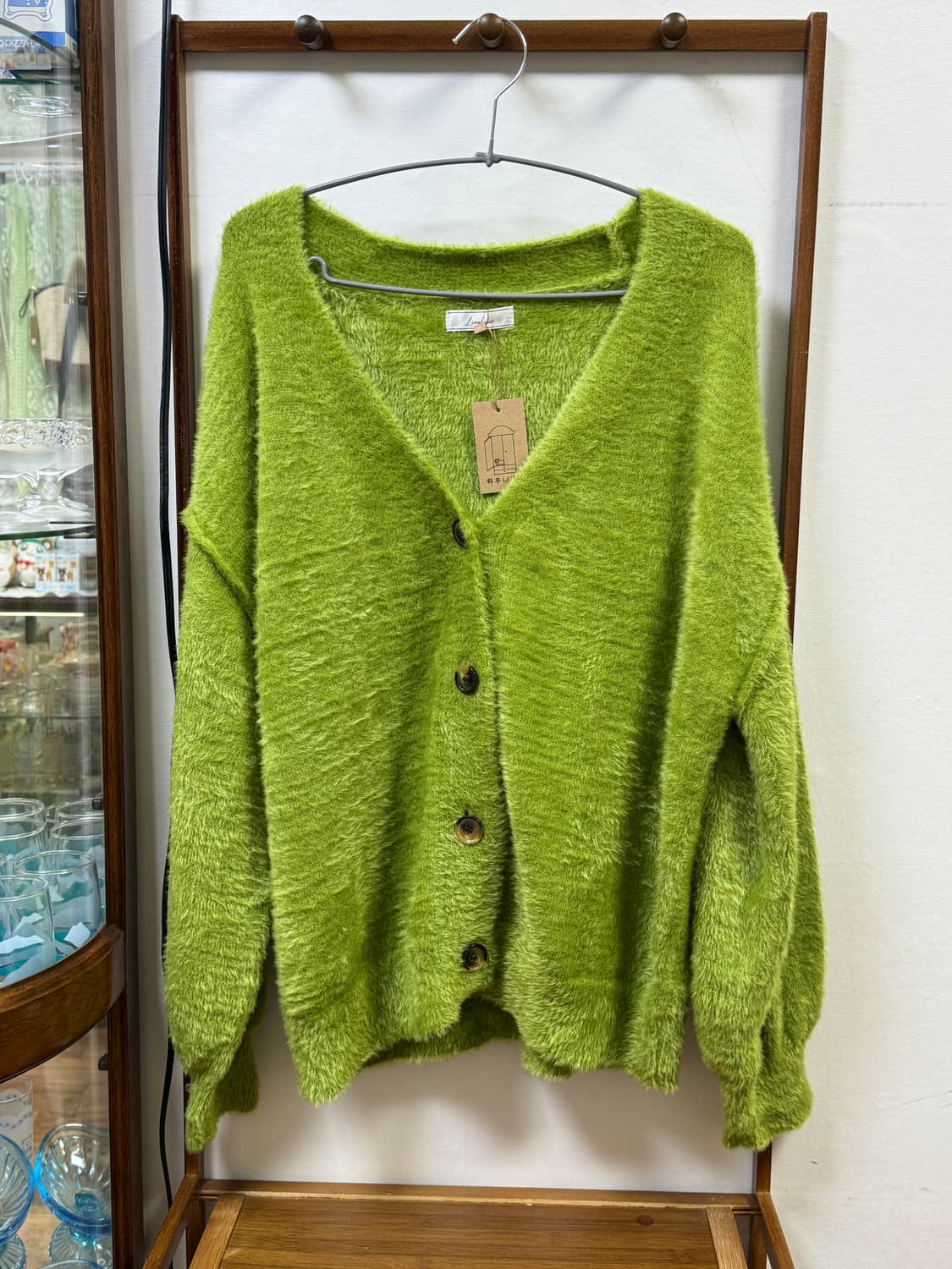 빈티지 잔디 니트 가디건 상품이미지1