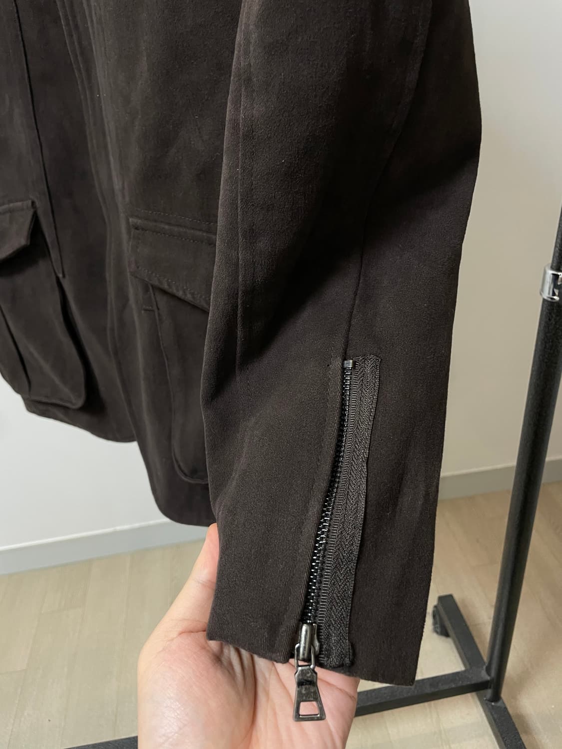 (100) MF 마자 플라바 브라운 스웨이드 자켓 상품이미지3