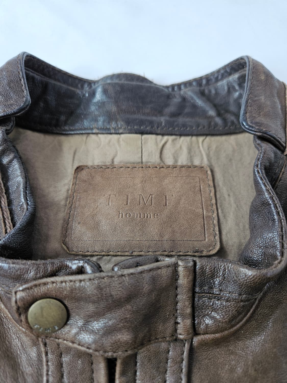 TIME 타임옴므 양가죽 램스킨 레더자켓 라이더 가죽 벨트 상품이미지2