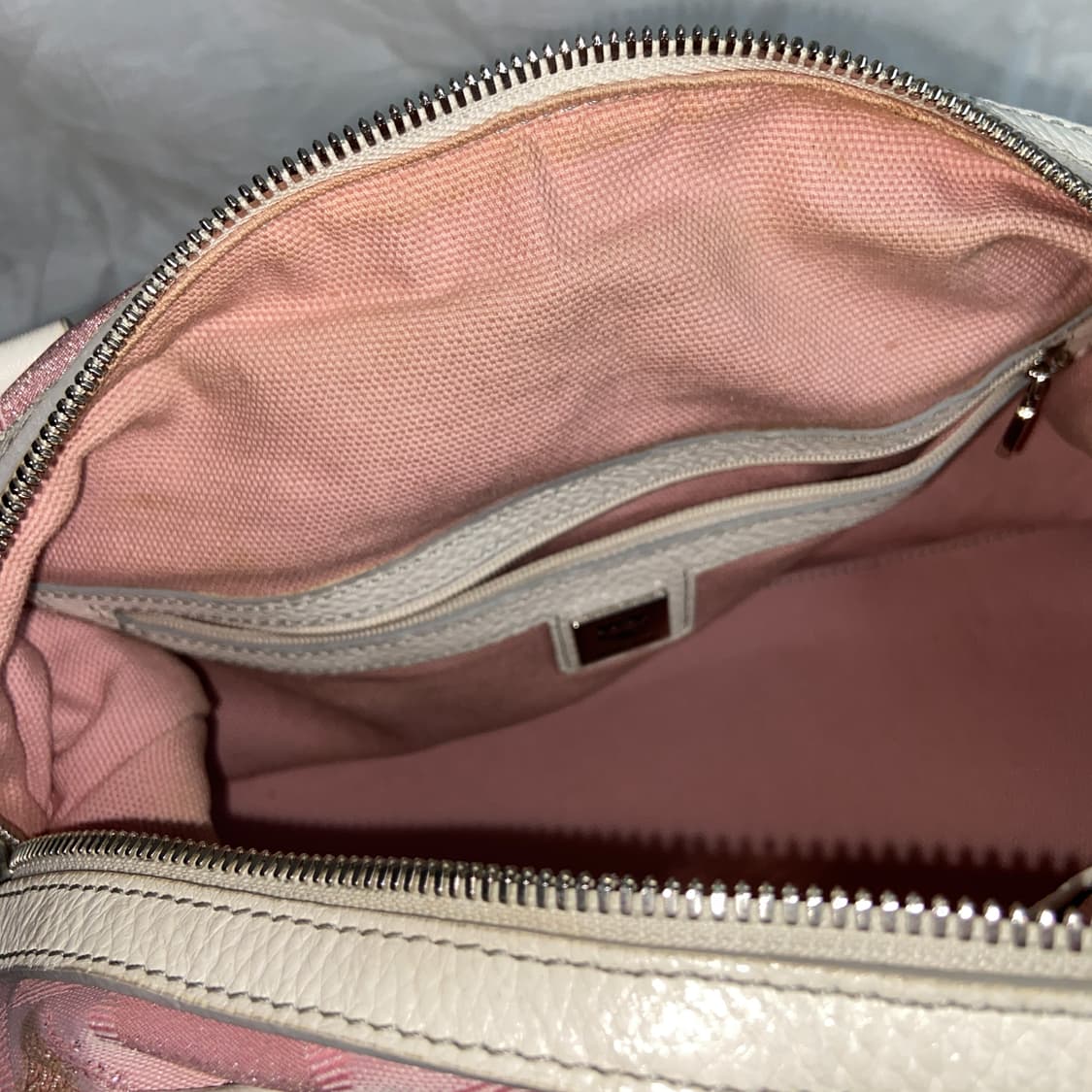 MCM 핑크자카드 화이트 숄더백 상품이미지8