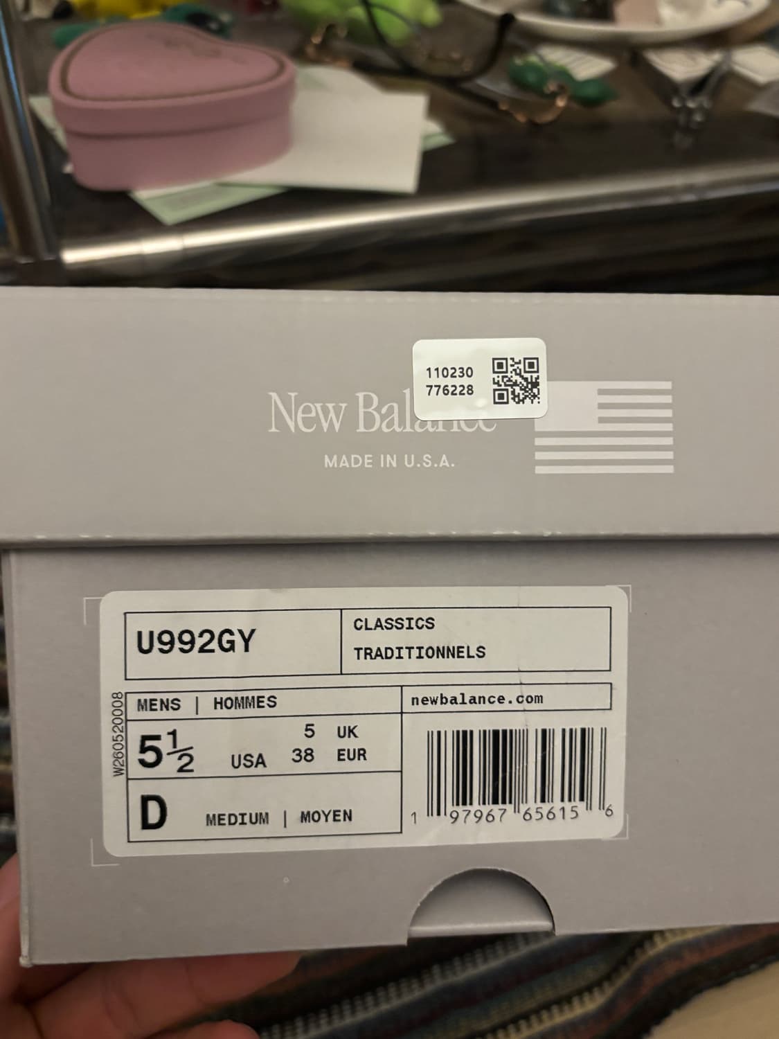 뉴발란스 992GY 클래식 그레이 255 (Made in USA) 상품이미지4
