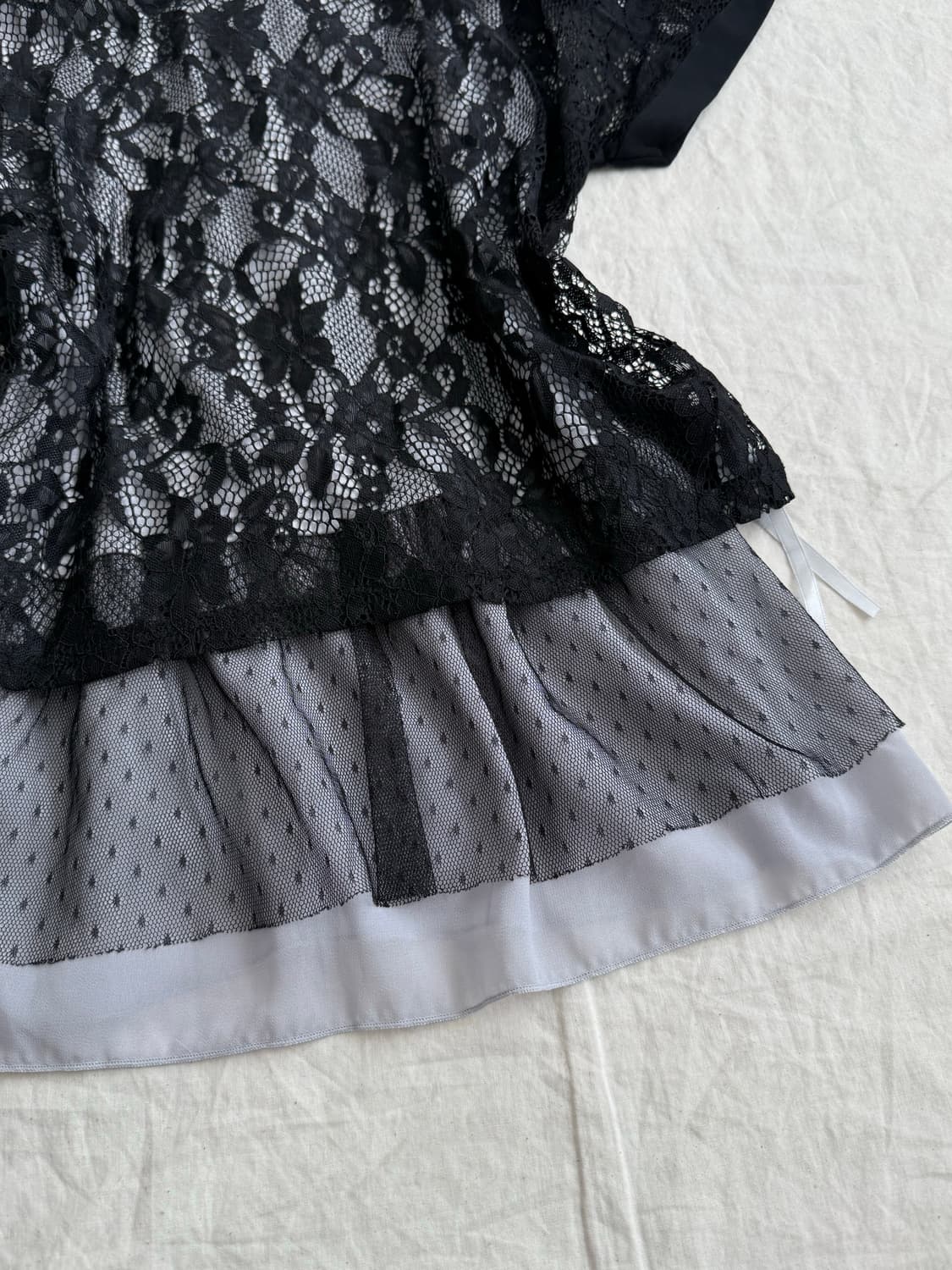 엑시즈팜 러블리 니혼진 레이스 반팔 블라우스 탑 상품이미지7