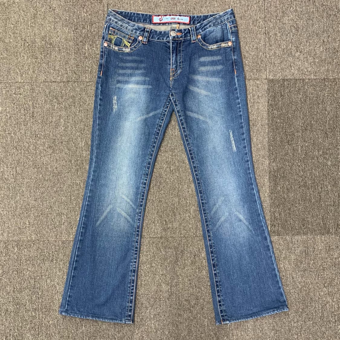 [33] VTG 자수디테일 로우웨스트 부츠컷 데님팬츠 상품이미지4