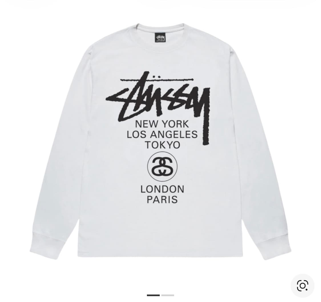 스투시 월드투어 롱슬리브 화이트 L사이즈 상품이미지1