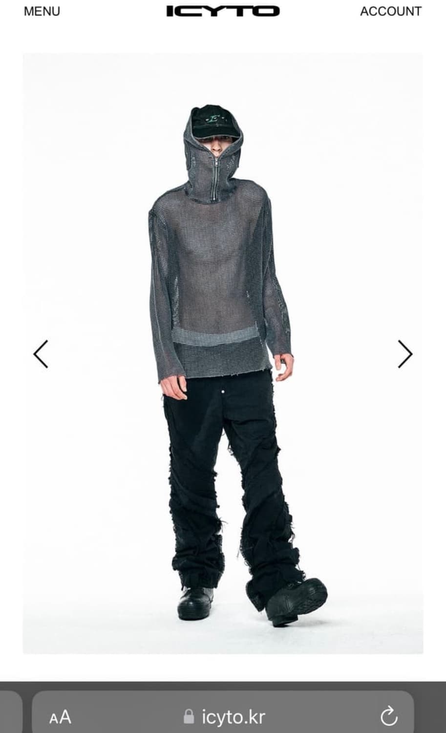 ICYTO 아이시토 메쉬 집 후디 상품이미지1