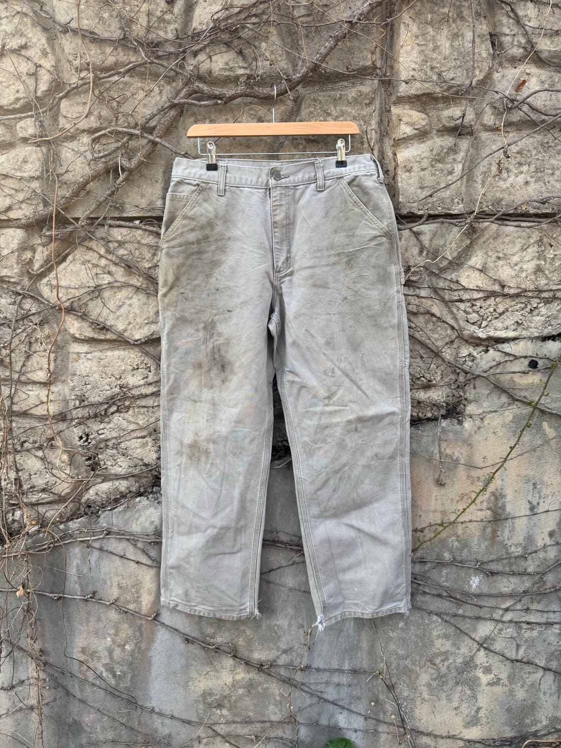 칼하트 빈티지 b11 des 하드페이딩 카펜터 싱글니 워크 팬츠 상품이미지1