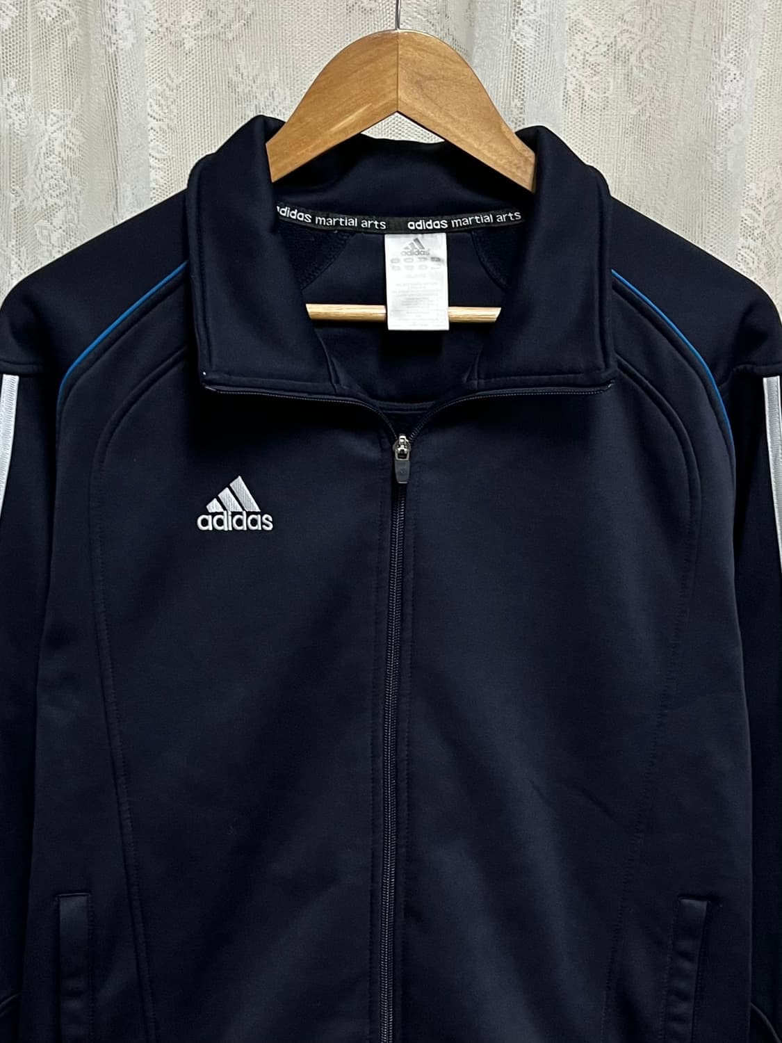 XL) 아디다스 마샬아츠 기모 트랙탑 네이비 상품이미지3
