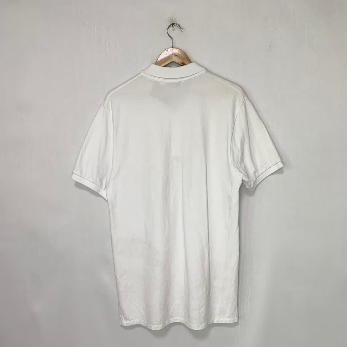메종키츠네 폭스 패치 화이트 폴로티 카라 반팔 티셔츠 XL 상품이미지4