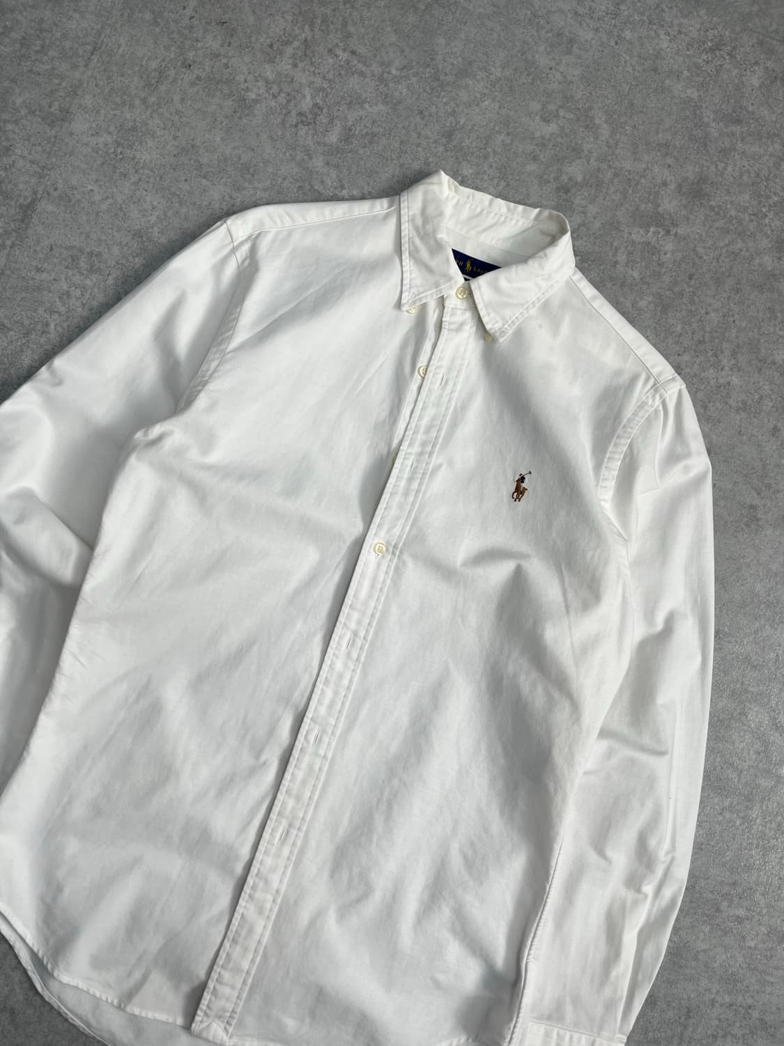 M) 폴로랄프로렌 슬림 핏 화이트 셔츠 상품이미지2