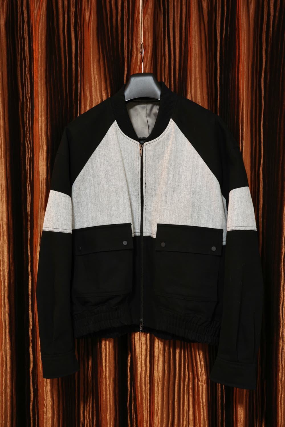 엘무드 빅 볼 오버사이즈 데님 점퍼 블랙 46사이즈 상품이미지2