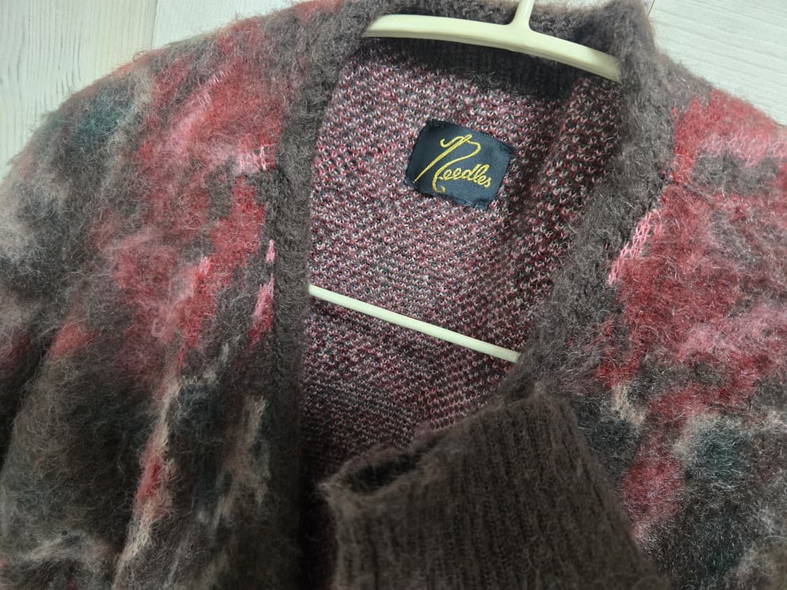 니들스 모헤어가디건 로즈 상품이미지3