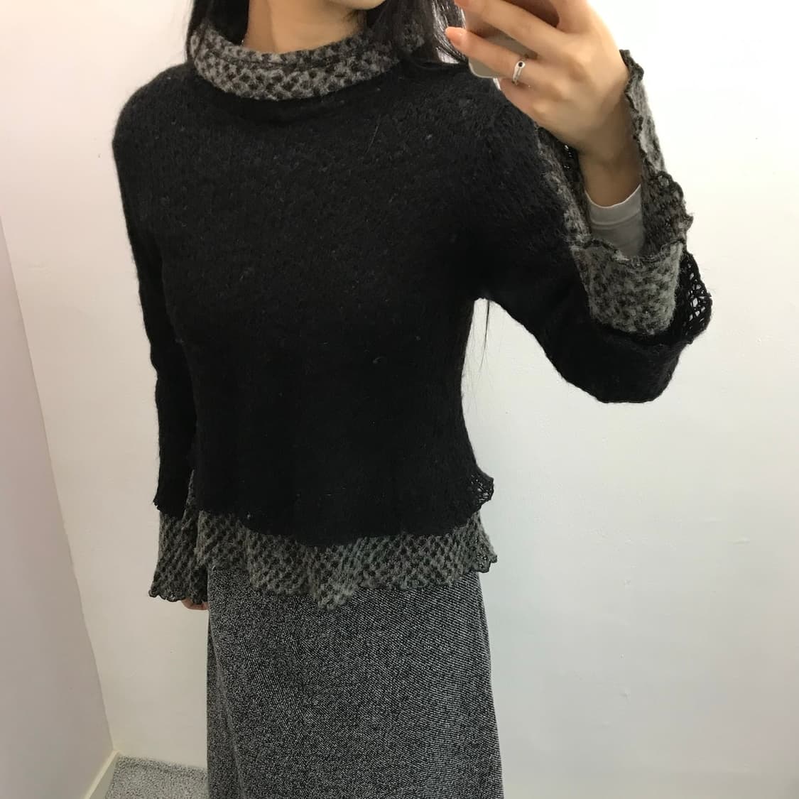 레이어드 폴라 니트 상품이미지2