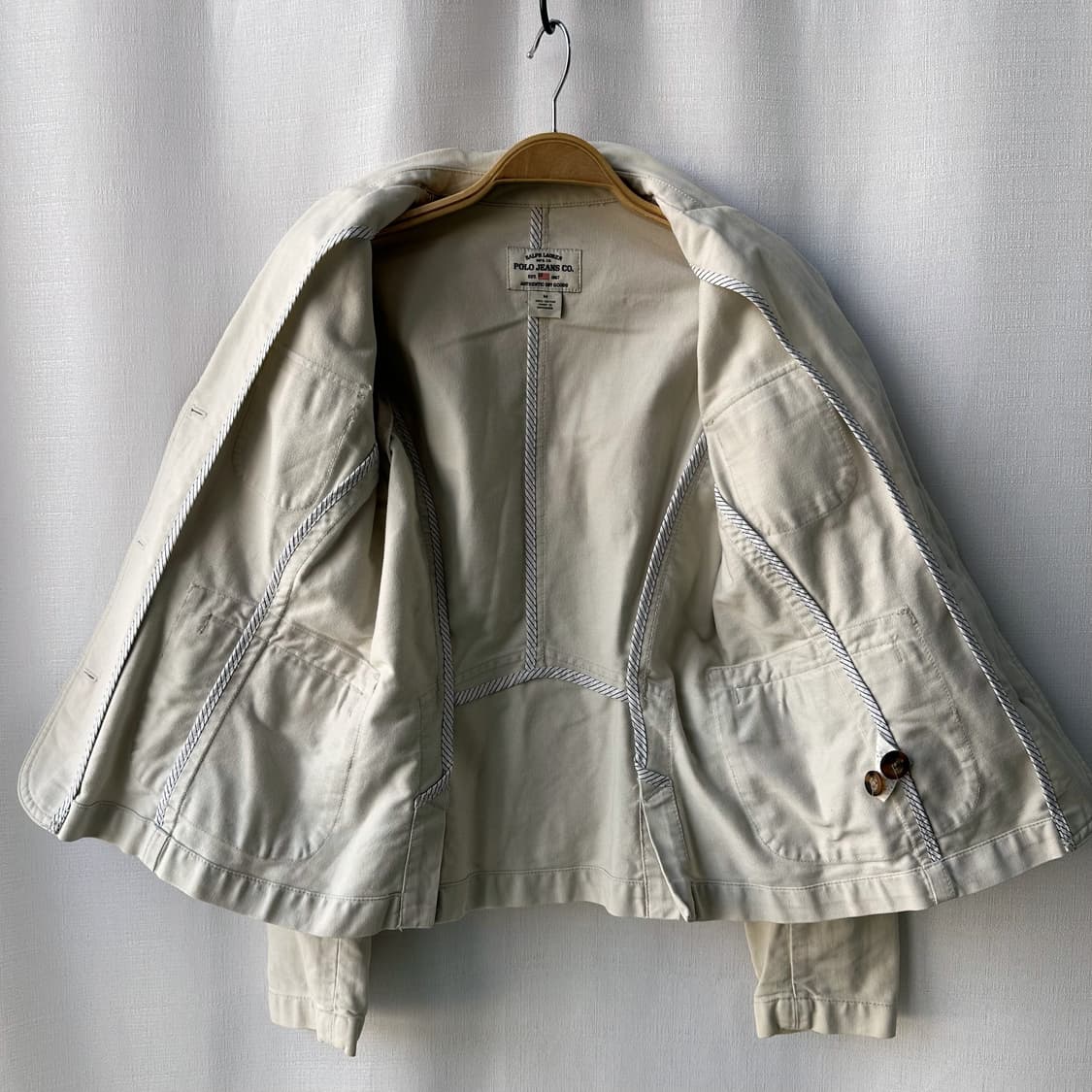 랄프로렌 폴로 진스 코튼 자켓 베이지 M 상품이미지7