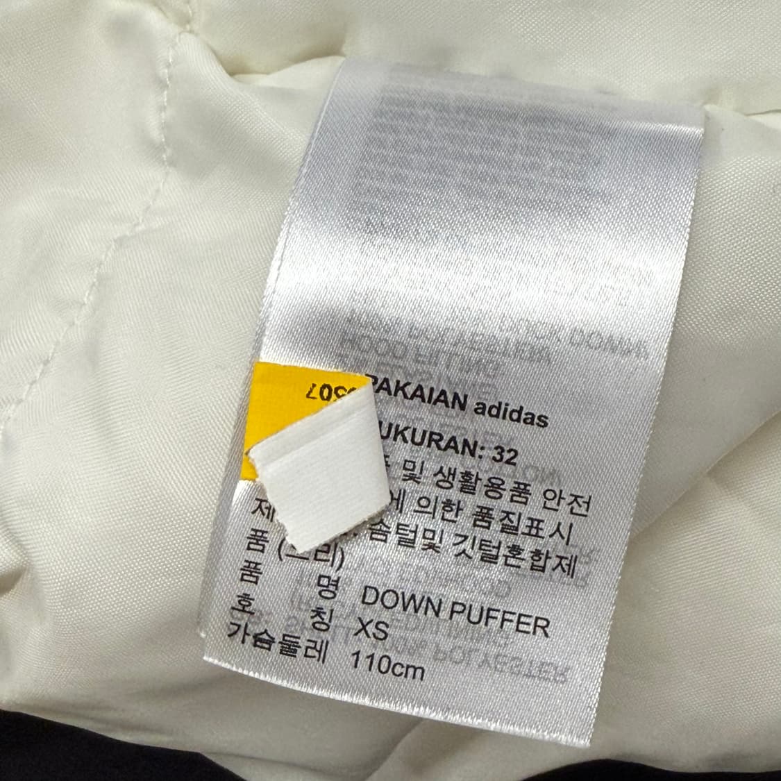 아디다스 화이트 숏패딩  상품이미지6