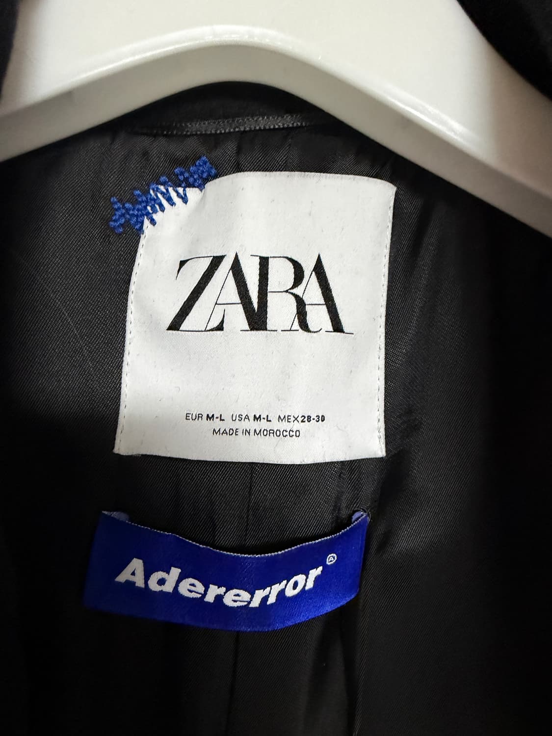 자라 x 아더에러 오버사이즈 울 코트 블랙 M-L 상품이미지4