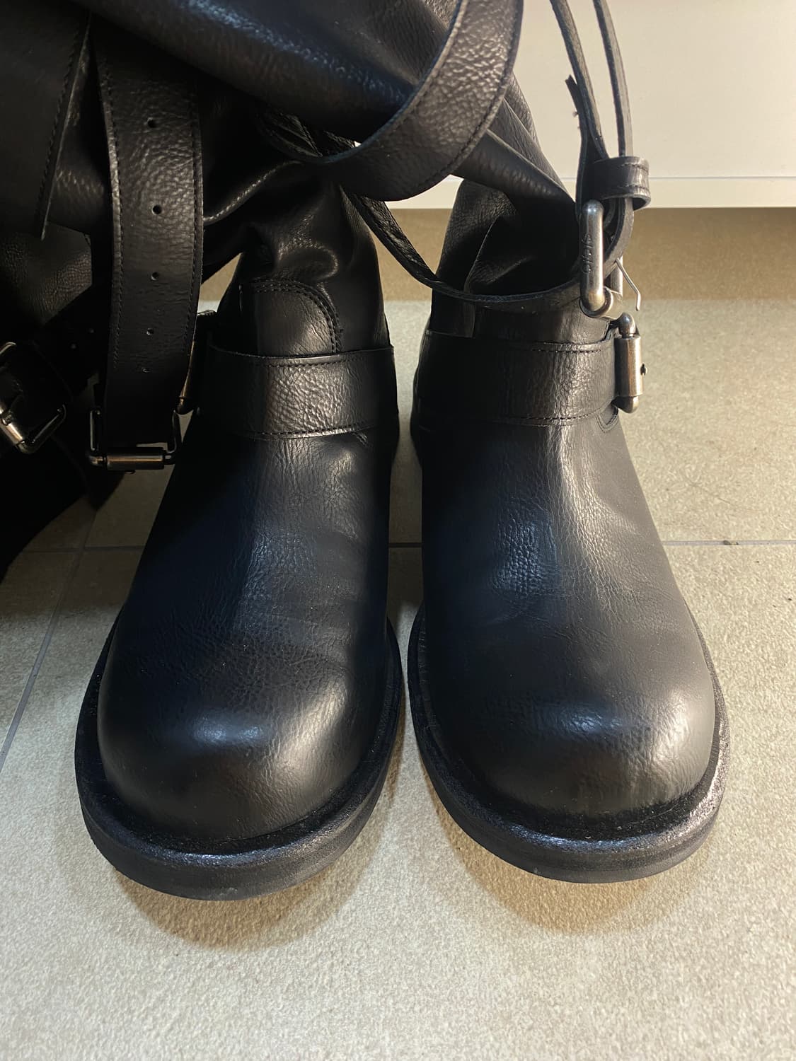 s/e/o, 네거티브쓰리 콜라보 슬라우치 롱 부츠 블랙 240 상품이미지5