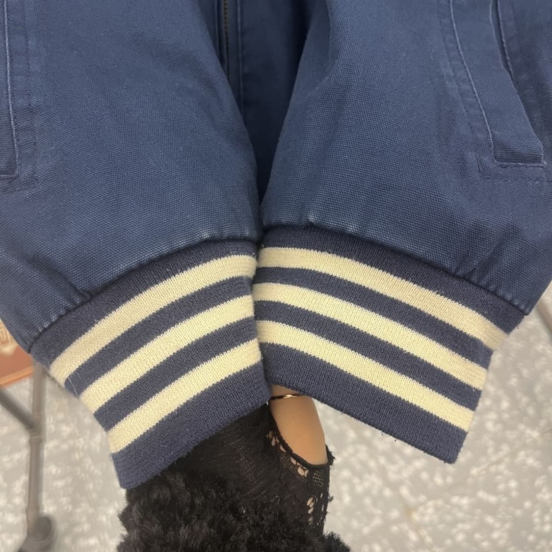 아디다스 흑탭 올드스쿨 레트로 프레피 블루종 자켓 105 C09788 상품이미지9