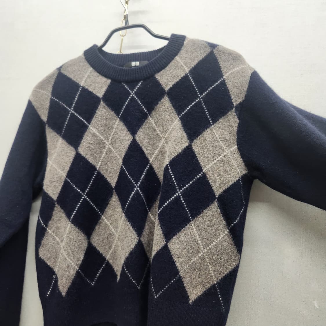 유니클로 아가일 패턴 니트 M 상품이미지2