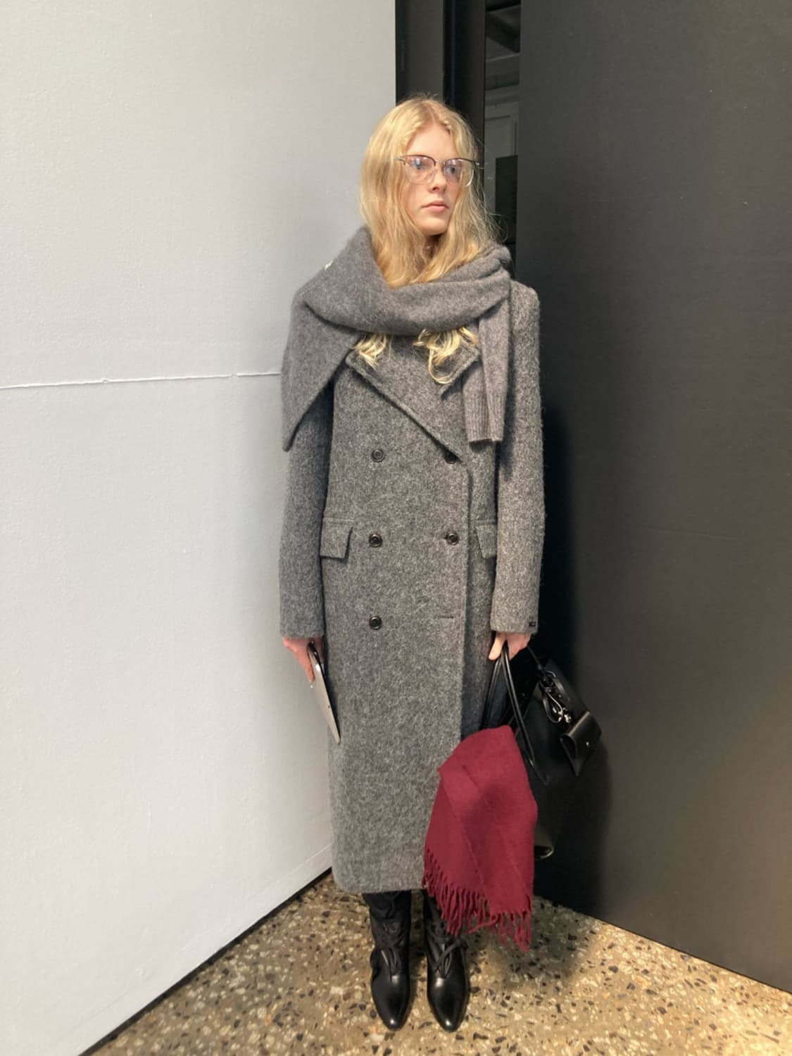 새상품) 런던플랏 바닐라코트 울코트 그레이코트 상품이미지4