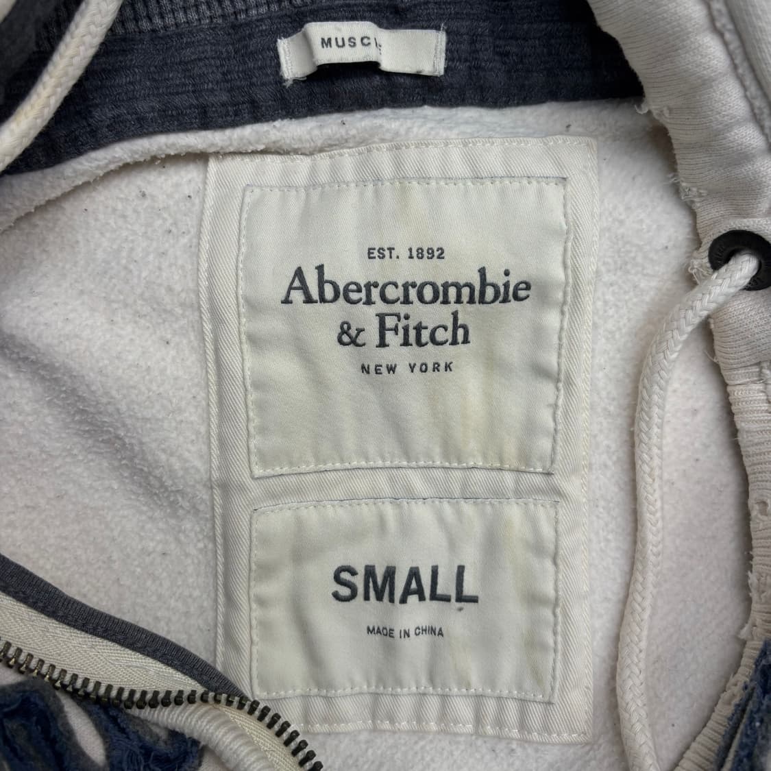 아베크롬비 y2k 빈티지 화이트 후드집업 S 상품이미지7