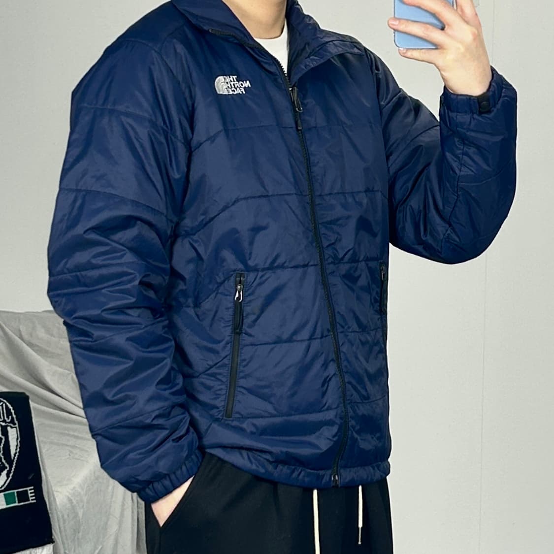  노스페이스 네이비 경량 패딩 S   상품이미지1